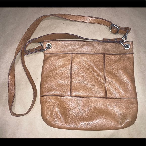 Large brown fossil crossbody. - Picture 2 of 6